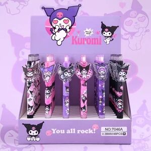 Kawaii Sanrio Kuromi Gel Pen Set (6 Pcs)